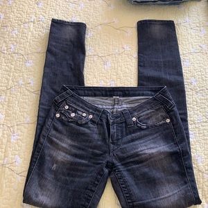 True Religion Black washed jeans